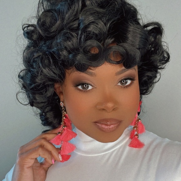 Pink Fringe Earrings - Picture 4 of 6